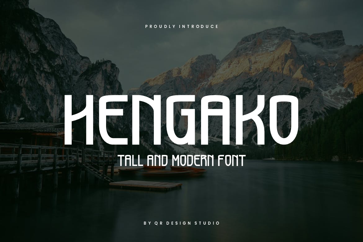 Hengako – Minimal & Tall Font