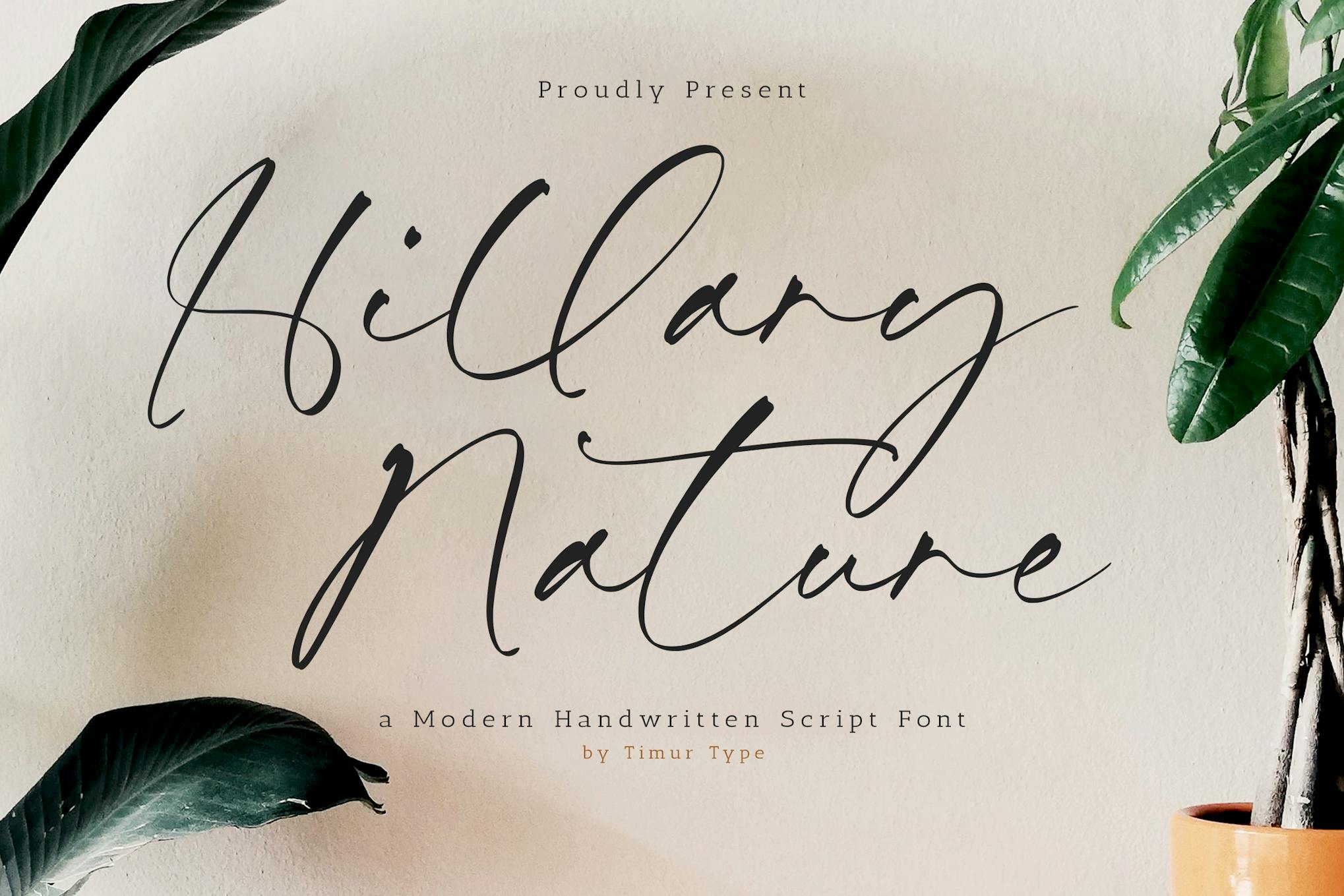 Hillary Nature – Modern Handwritten Script Font TT