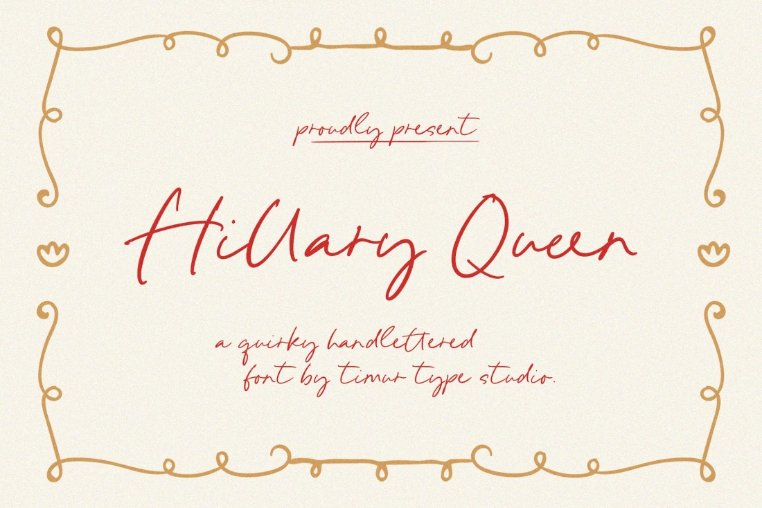 Hillary Queen - Quirky Handlettered Font TT