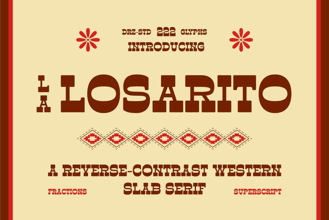 La Losarito – Reverse Contrast Western Font