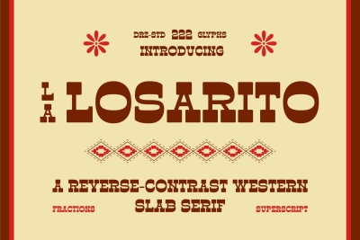 La Losarito – Reverse Contrast Western Font