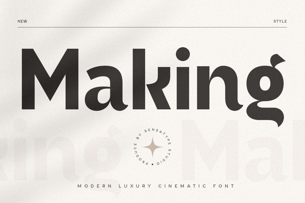 Making – Modern Luxury Cinematic Font