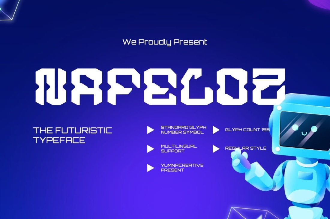 Nafeloz - Futuristic Font