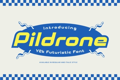 Pildrone - Y2k Futuristic Font