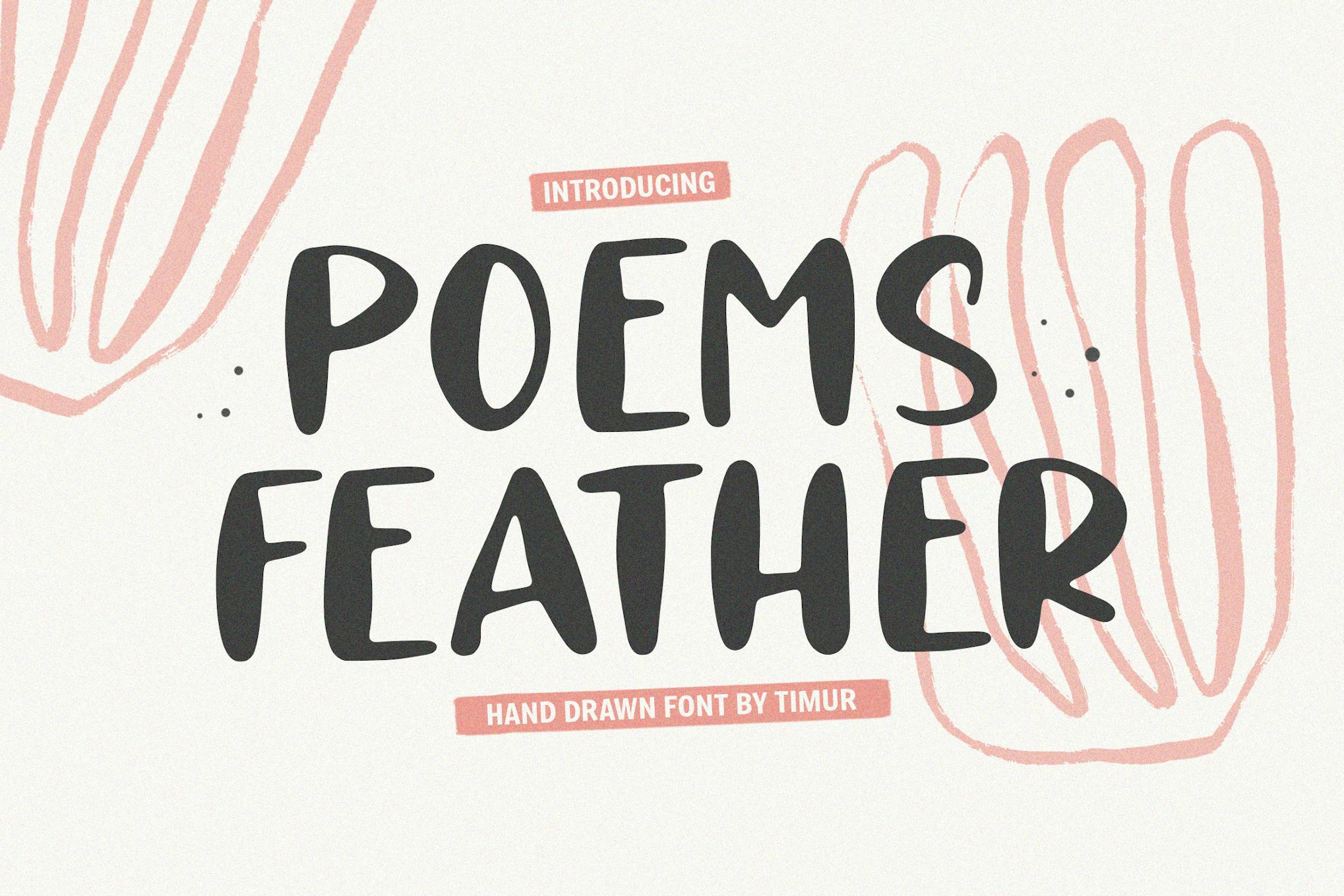 Poems Feather – Hand Drawn Font TT