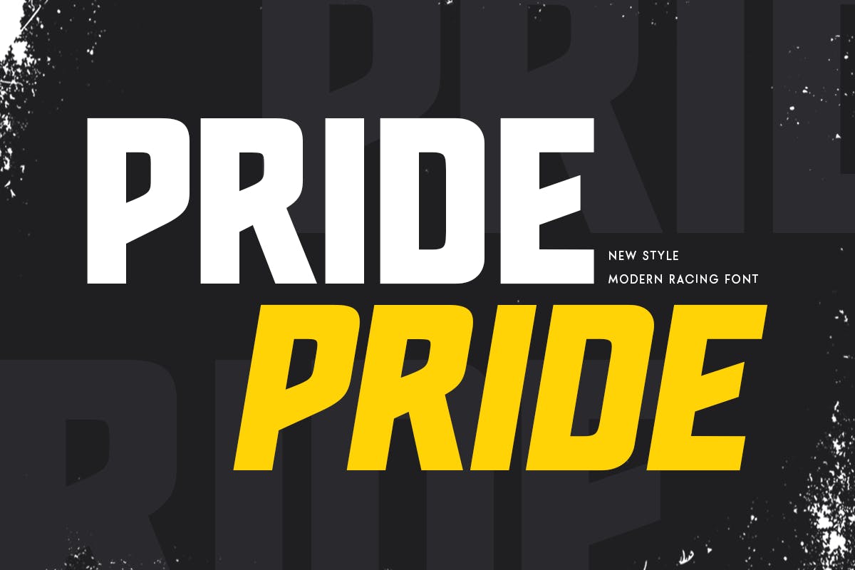 Pride – Minimalist Racing Sport Font