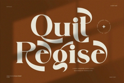 Quit Regise Elegant Serif Font Typeface