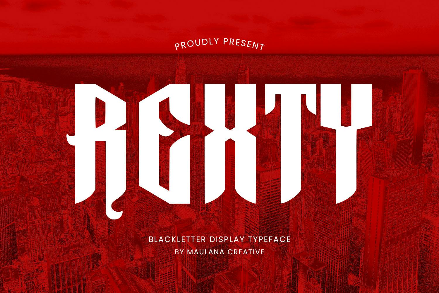 Rexty Blackletter Display Typeface