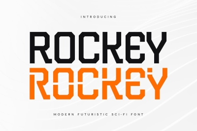 Rockey - Modern Sci-fi Futuristic Font
