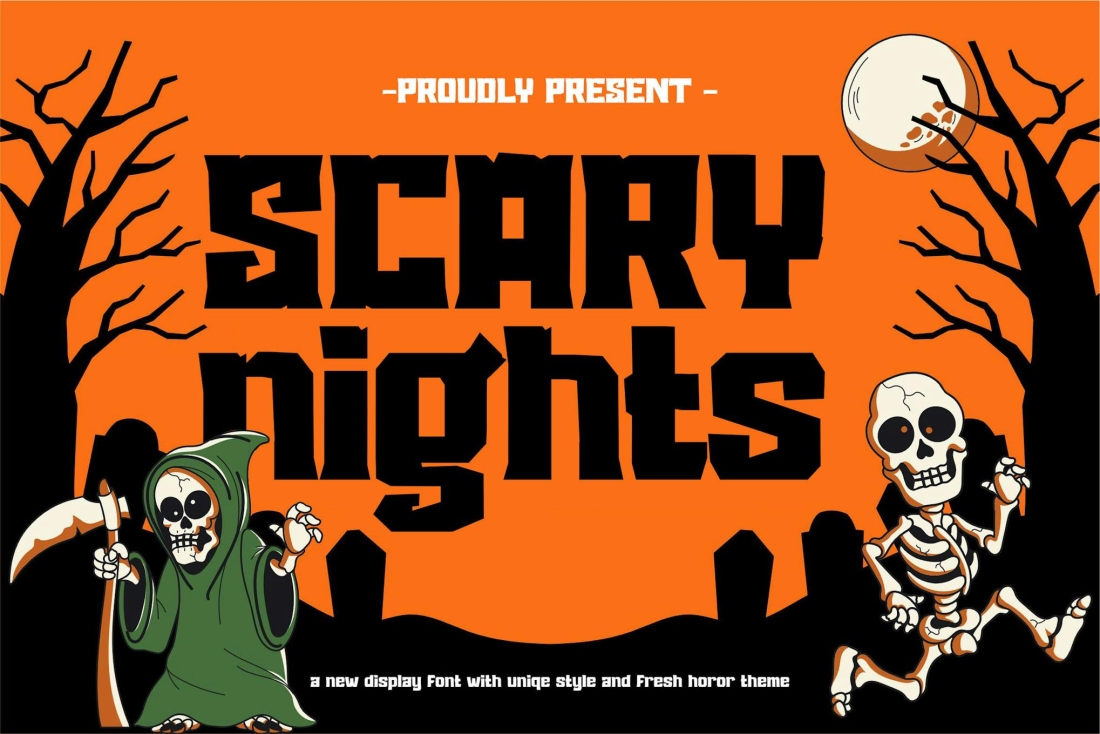Scary Nights - Horror Display Font