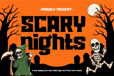 Scary Nights - Horror Display Font