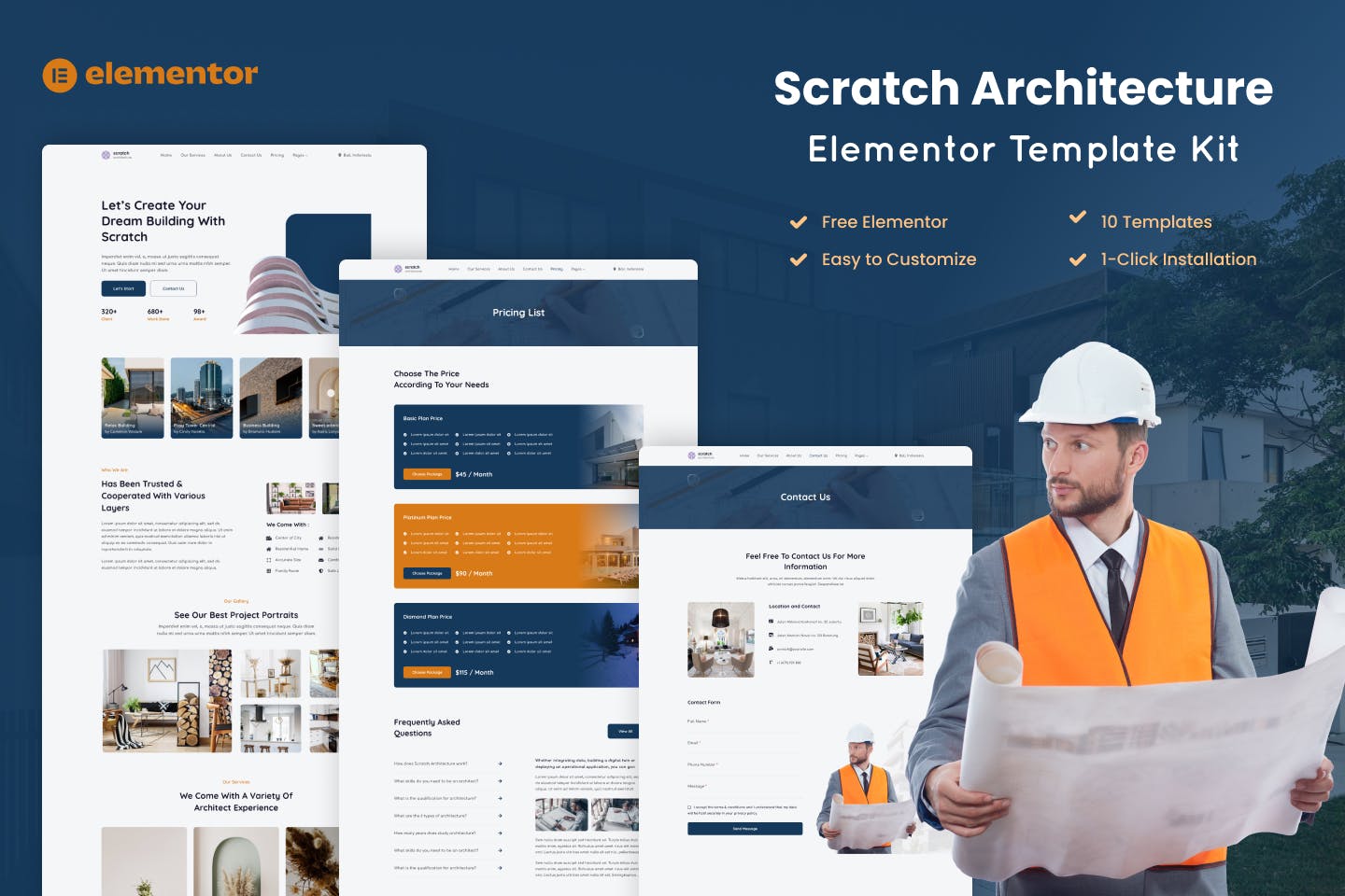 Scratch – Architecture Company Elementor Template Kit