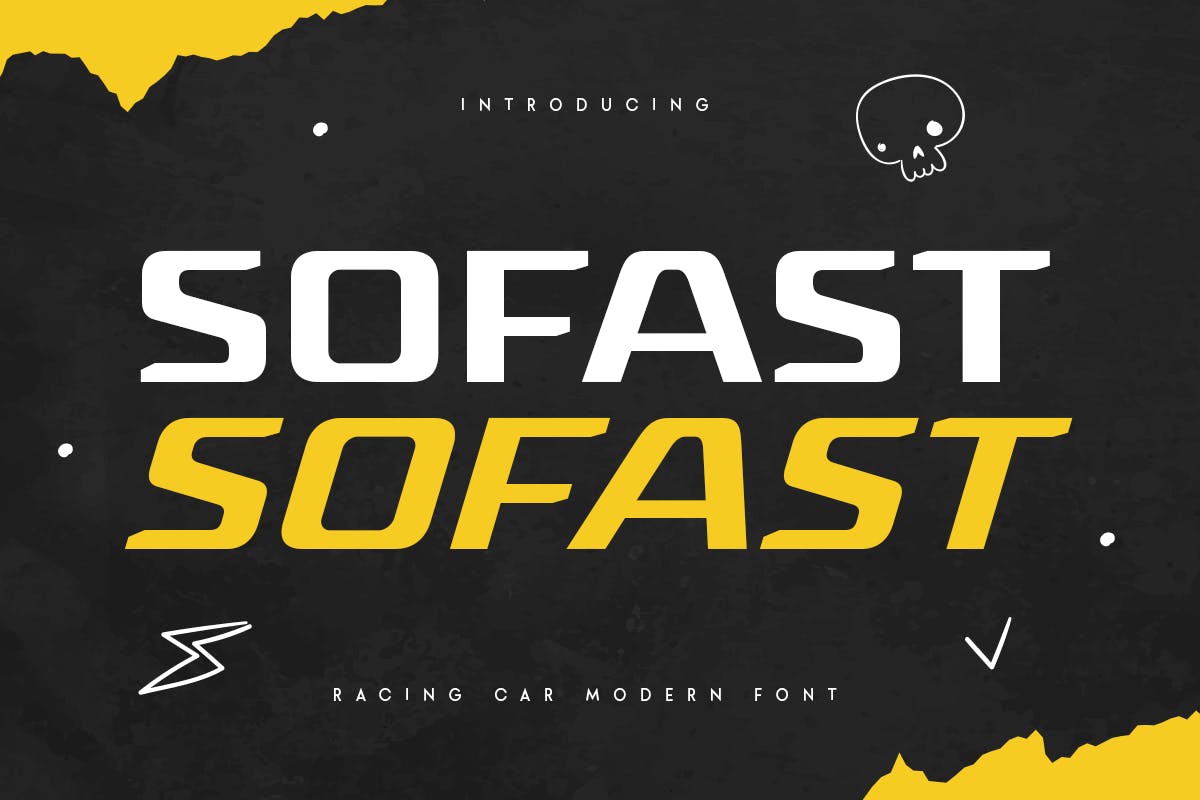 SOFAST – Racing Car Modern Font