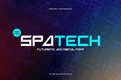 Spatech - Futuristic & Digital Font