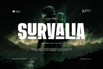 Survalia - Bold Sans Serif Film Font