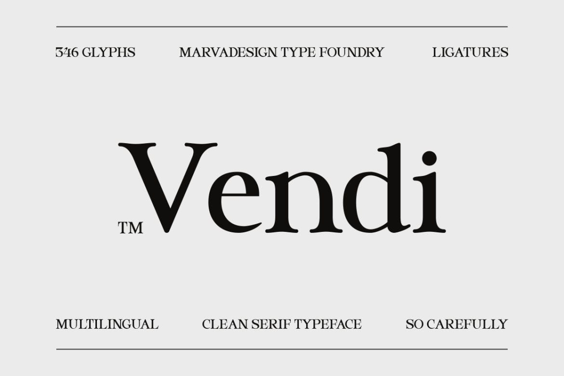 Vendi - Clean Serif Typeface