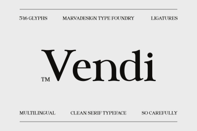 Vendi - Clean Serif Typeface