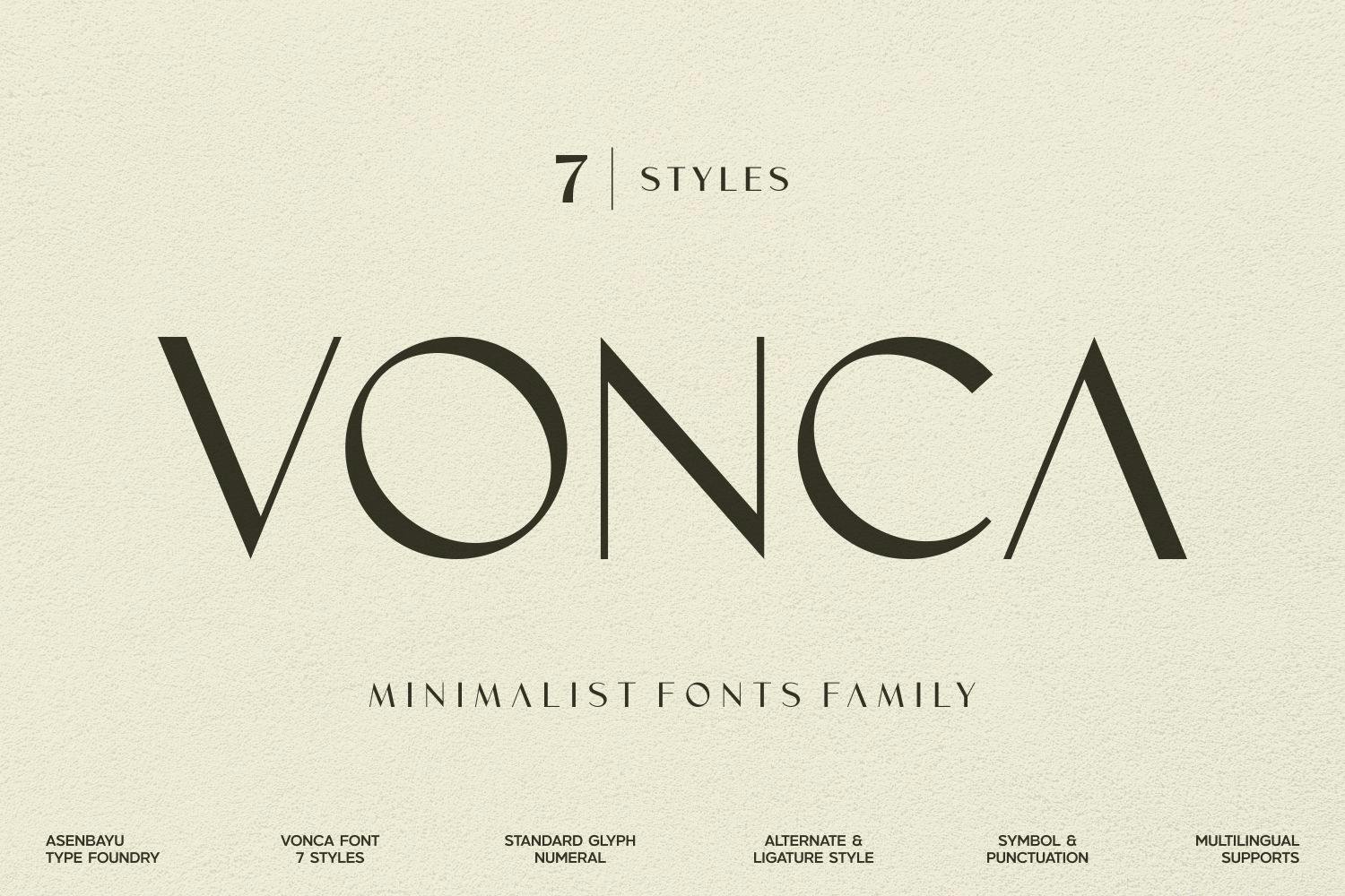 Vonca – Minimalist Font Family
