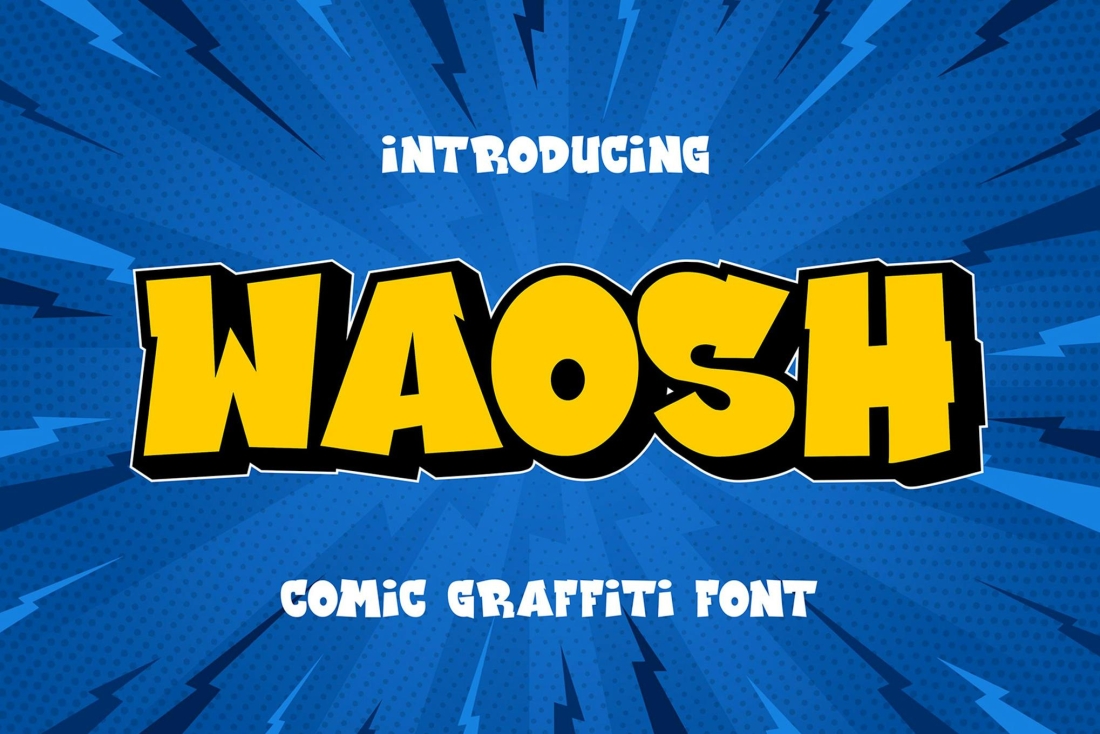 Waosh - Comic Graffiti Font