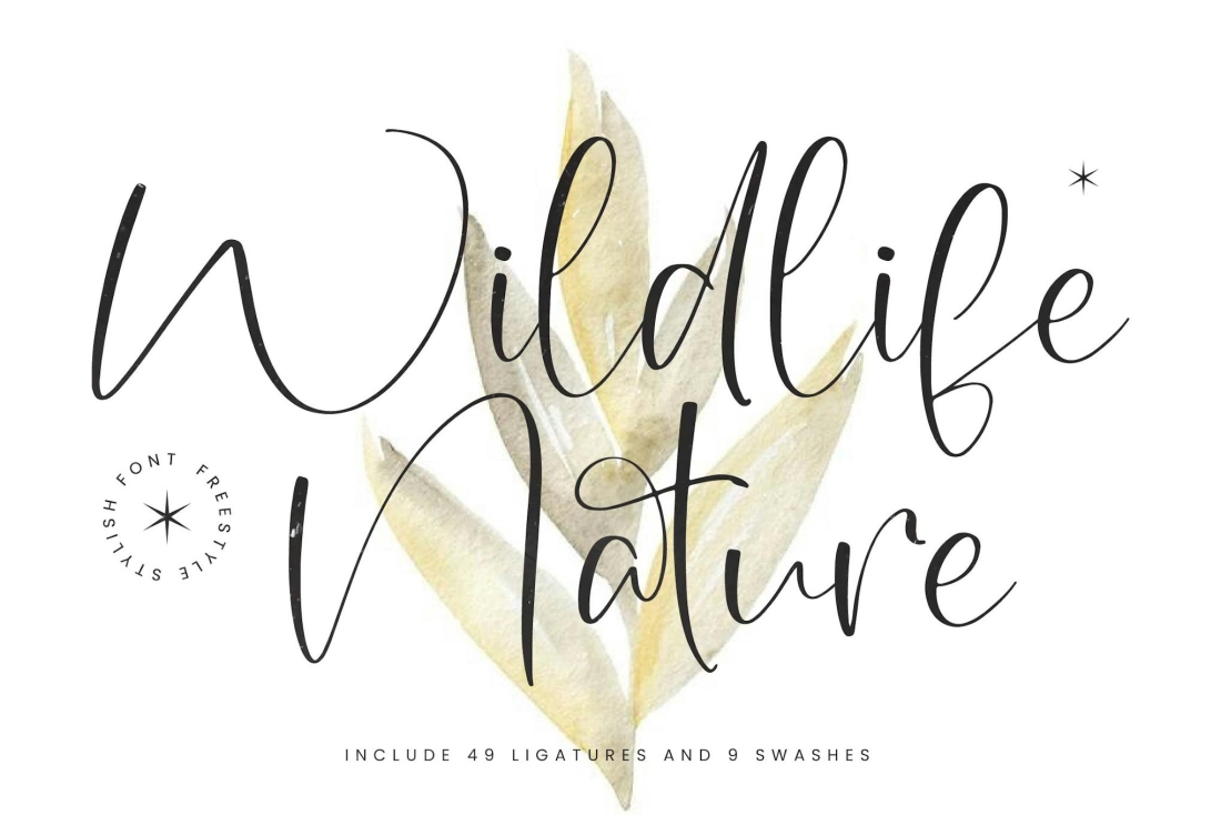 Wildlife Nature Freestyle Stylish Font