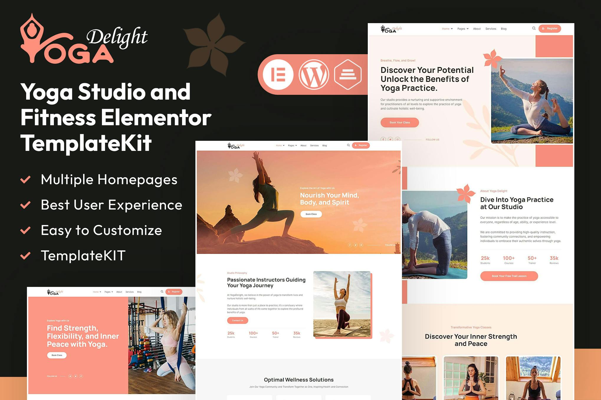 Yoga Delight – Yoga Studio & Fitness Elementor Template Kit