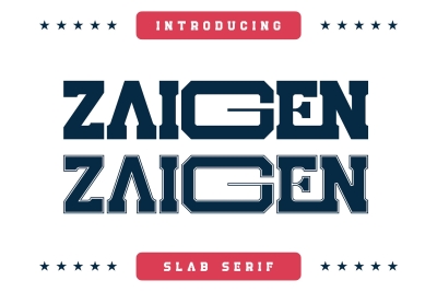 Zaigen Slab Serif Font