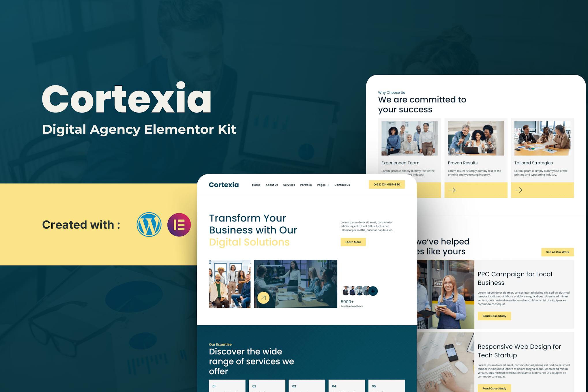 Cortexia – Digital Agency Elementor Template  Kit