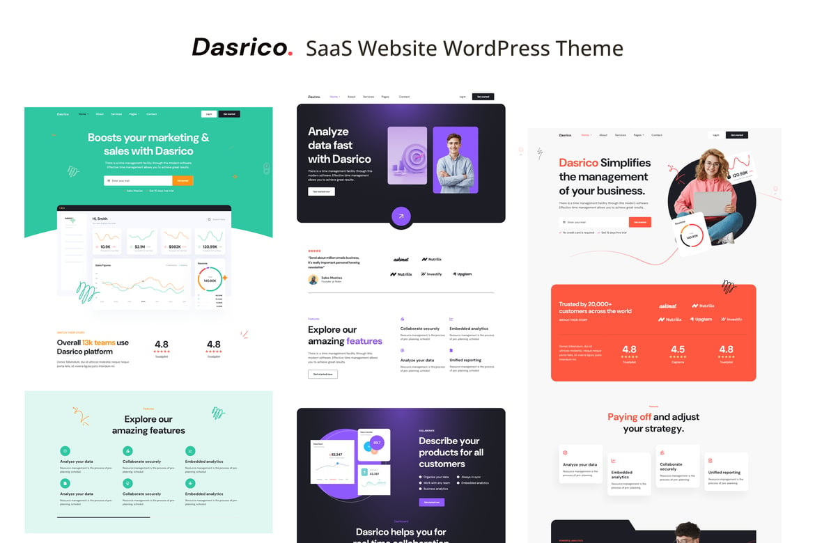 Dasrico - SaaS Website WordPress Theme 1.0