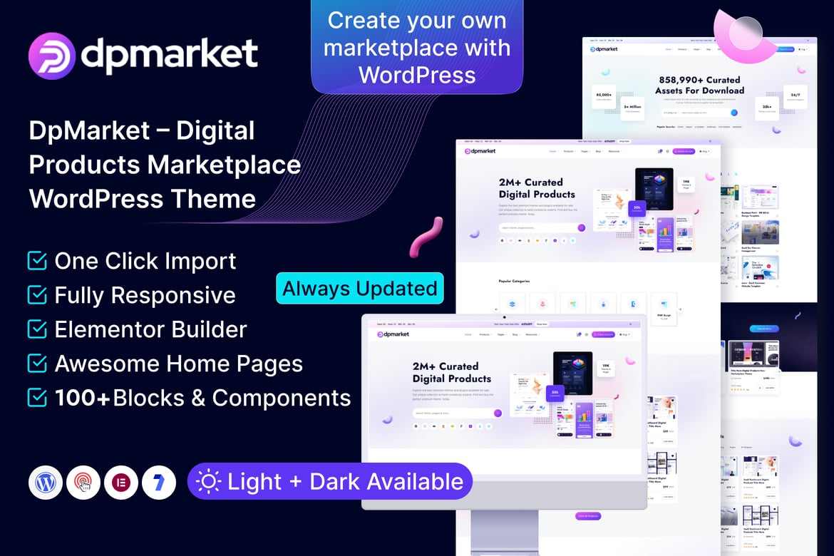 DpMarket – Digital Marketplace Multi-Vendor Theme 1.0.1