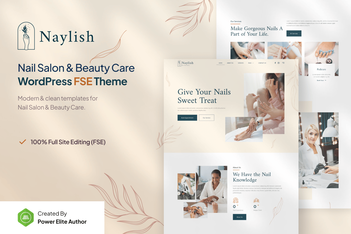Naylish – Nail Salon & Beauty Care WordPress Theme 1.0.3