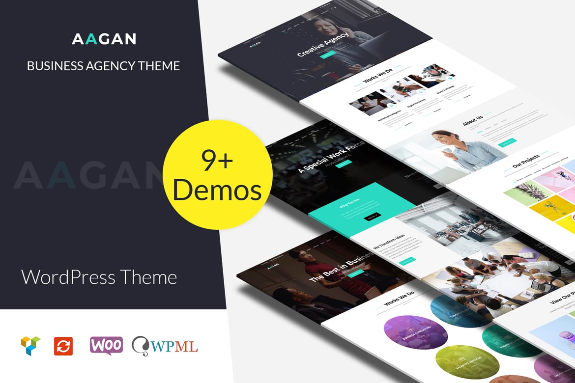 Aagan – Agency, Startup WordPress Theme 3.7