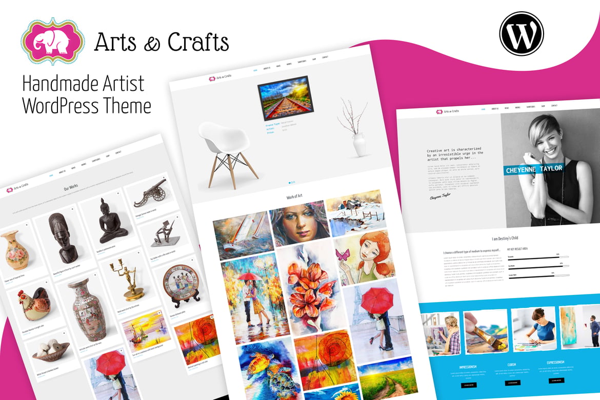 Crafts & Arts – Handmade Artist WordPress Theme 3.4