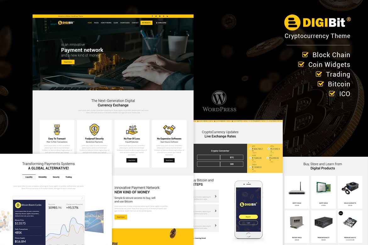 DigiBit – Cryptocurrency Mining WordPress Theme 3.1