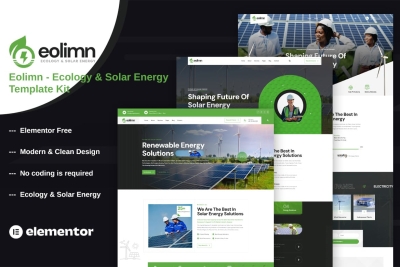 Eolimn - Ecology & Solar Energy Elementor Template Kit