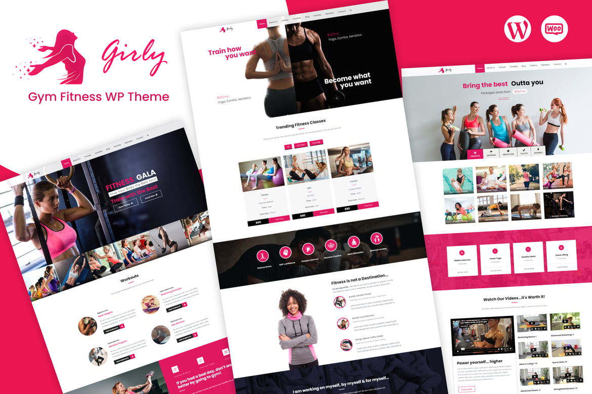 GirlyGym – Gym Fitness WordPress Theme 3.0