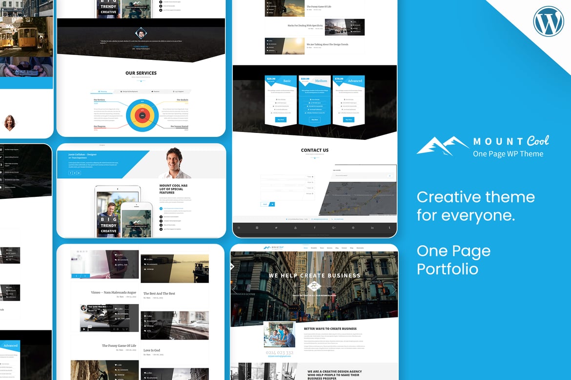 MountCool – Single Page Portfolio WordPress Theme 3.3