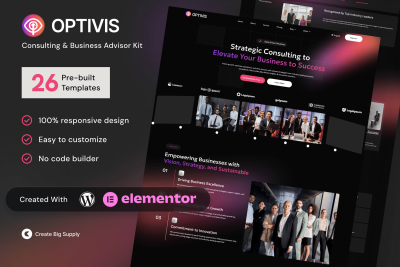 Optivis - Consulting & Business Advisor Elementor Template Kit