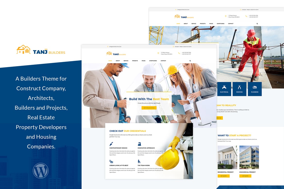 Tanj – Architecture, Construction WordPress Theme 3.5