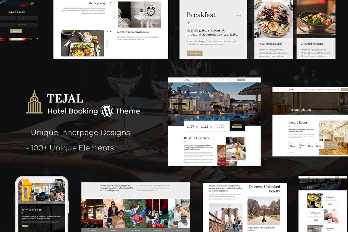 Tejal – Resort, Hotel Booking WordPress Theme 3.4