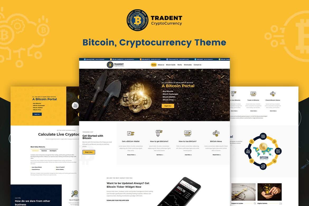 Tradent Cryptocurrency – Bitcoin, Crypto Theme 3.4