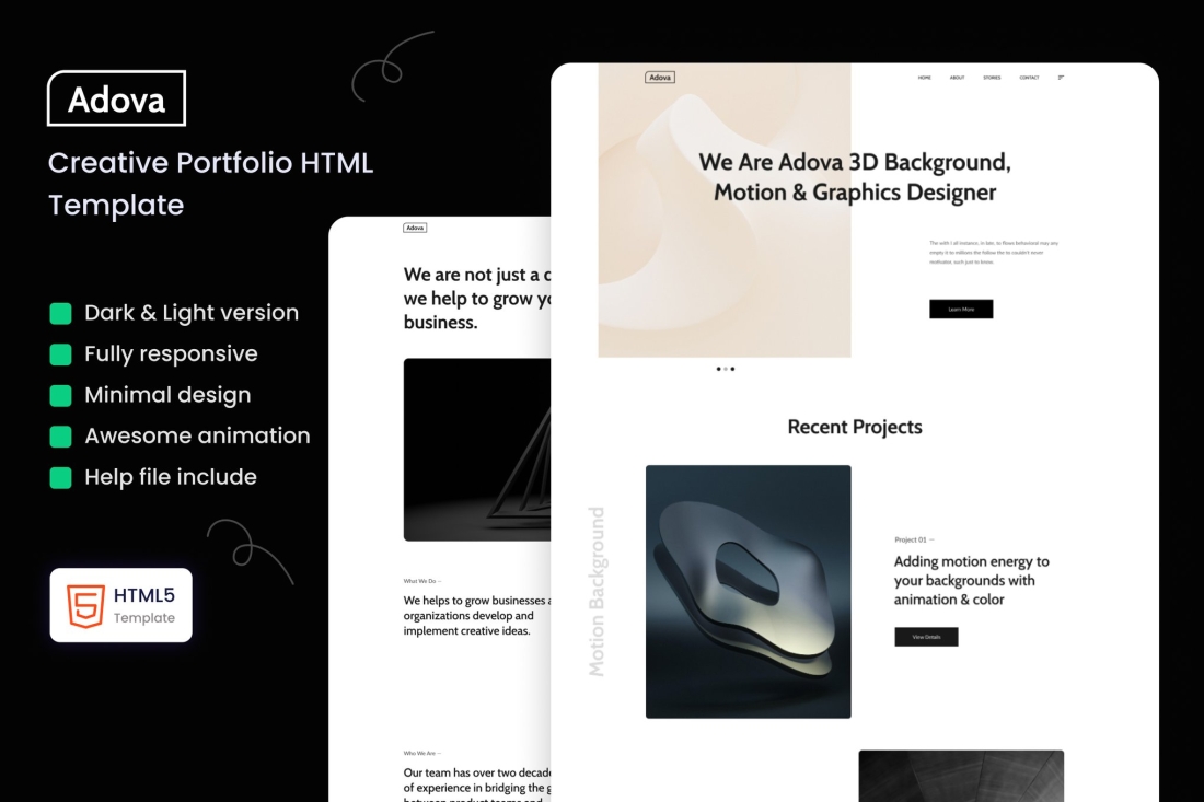 Adova - Creative Portfolio Template