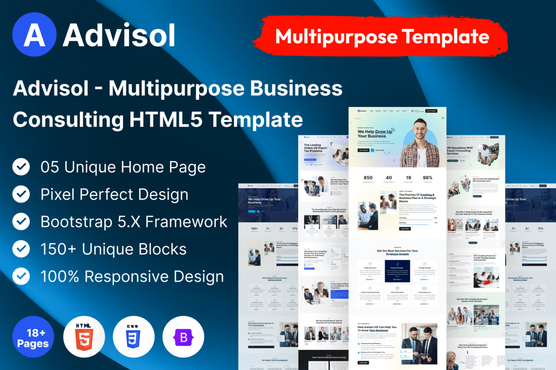 Advisol - Business Consulting HTML Template