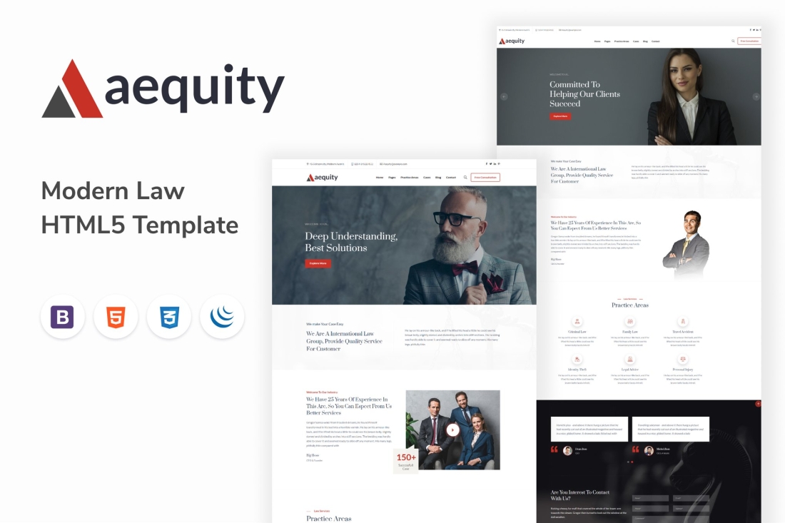 Aequity – Law HTML5 Template