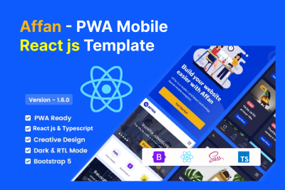 Affan - PWA Mobile React js Template