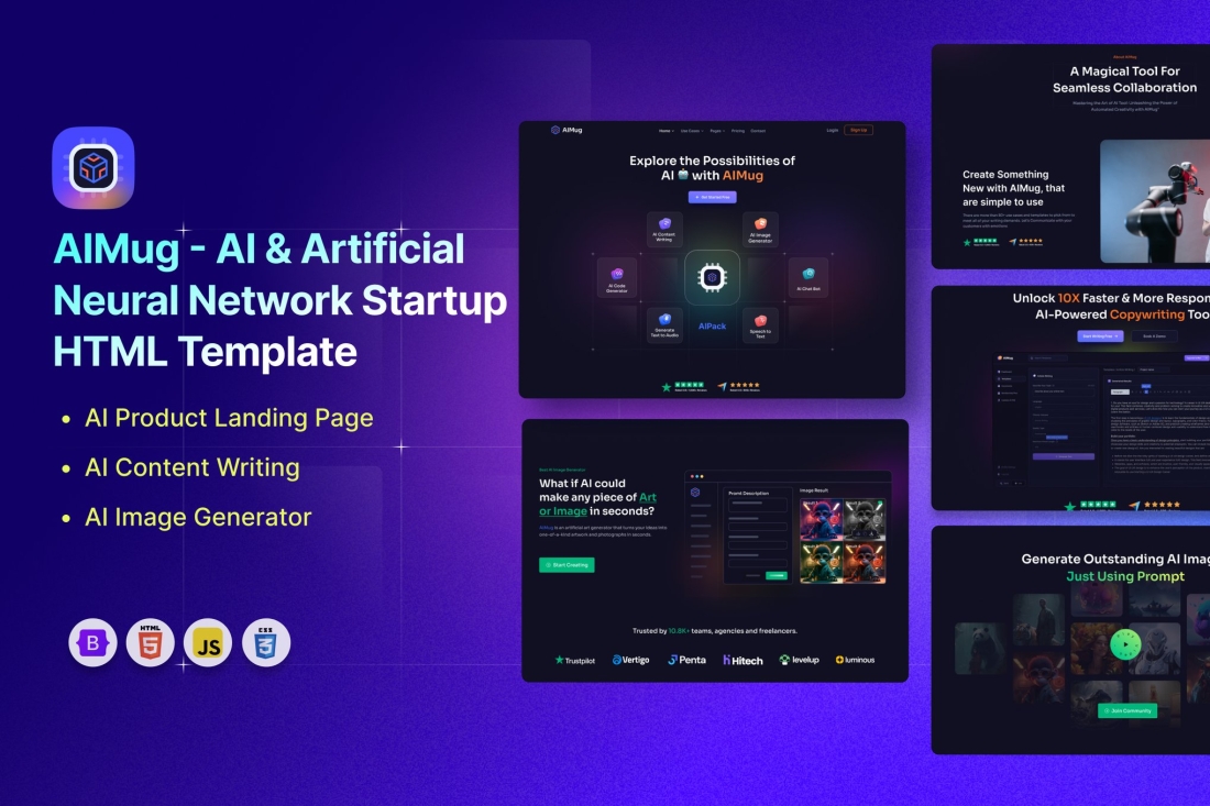 AI & Artificial Neural Network Startup Template