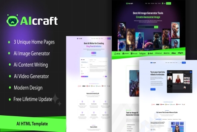 AIcraft - AI Application & Generator HTML Template