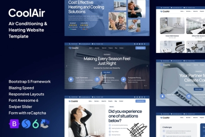 Air Conditioning & Heating HVAC Website Template