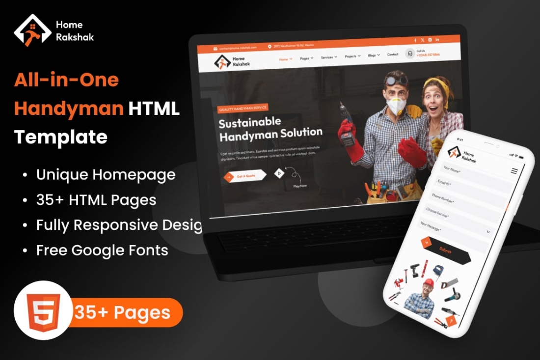 All In One Handyman Repair Services HTML Template