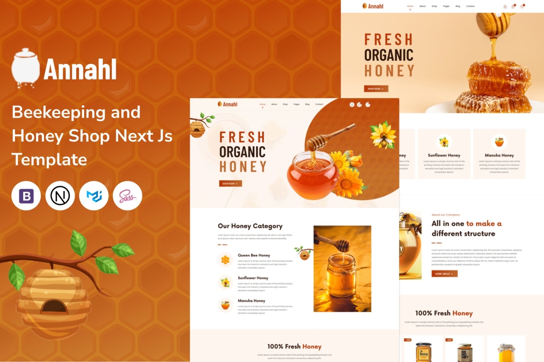 Annahl - Beekeeping Honey Shop Next Js Template