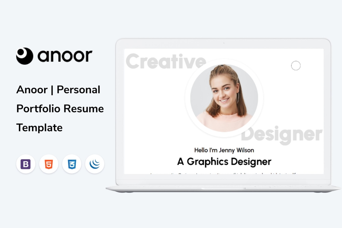 Anoor | Personal Portfolio Resume Template